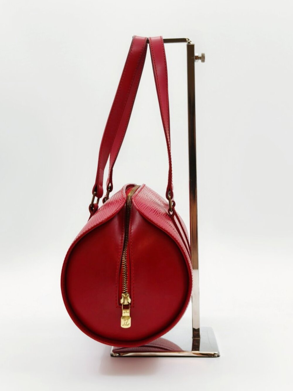 Louis Vuitton Epi Soufflot Red Leather Barrel Shoulder Bag w/ Pochette France - Picture 6 of 12